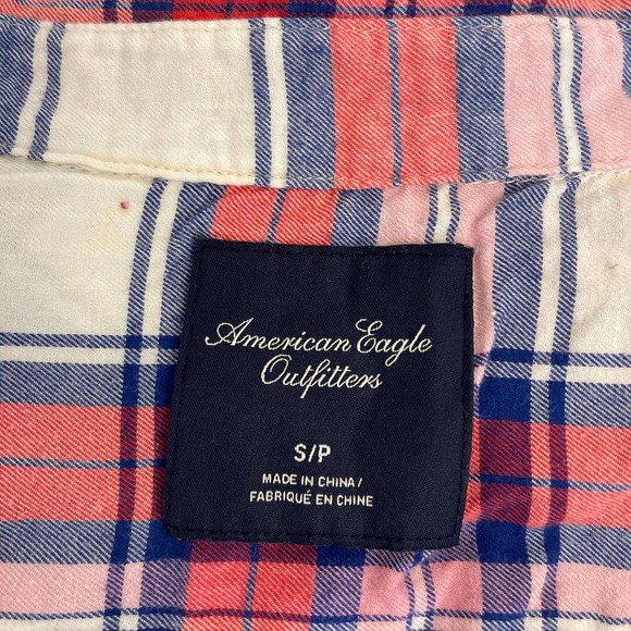 American Eagle Outfitters Checked Blouse Women Sz S slightly used - Picture 5 of 10